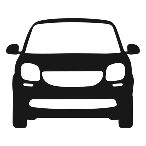 Smart car front view silhouette - Transparent PNG & SVG vector file