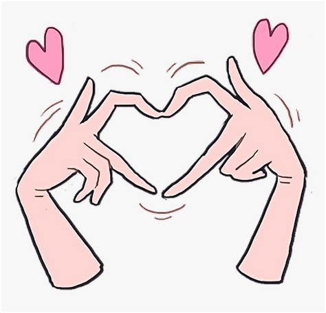 Love Heart Kawaii Cute Hand Hands Cartoon Anime Handpai - Anime Heart ...