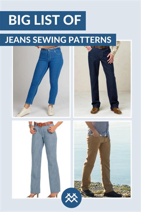 Big List of Jeans Sewing Patterns - The Last Stitch | Jeans pattern sewing, Patterned jeans ...