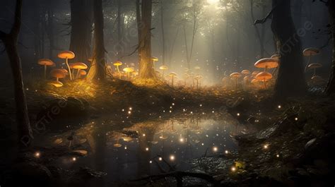 Magical Mushroom Forest Hd Wallpaper Background, Magical Forest Picture, Forest, Magic ...