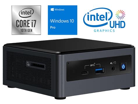 Intel NUC10i7FNH Mini PC, Intel Core i7-10710U Upto 4.7GHz, 16GB RAM, 128GB NVMe SSD + 1TB HDD ...