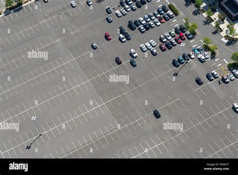 Aerial View Of Parking Lot Stock Photo - Alamy