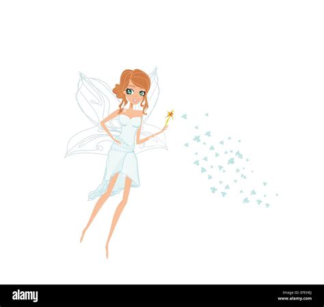 beautiful fairy with magic wand vector graphic Stock Vector Image & Art ...