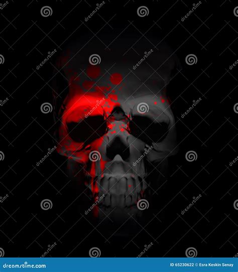 Skull with blood stock illustration. Illustration of dead - 65230622