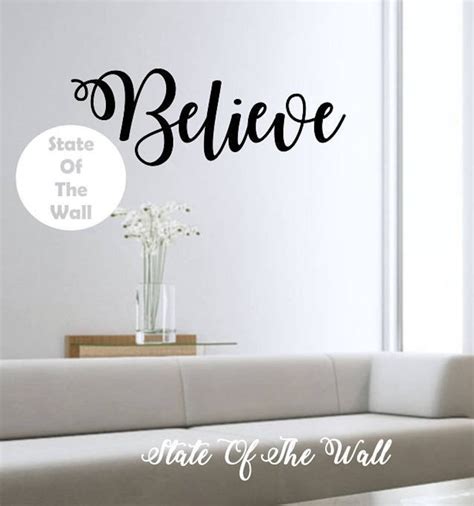 Believe Wall Decal Sticker Art Decor Bedroom Design Mural | Etsy