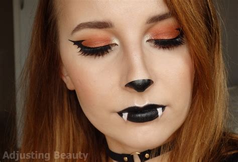 Cute Bat Halloween Makeup - Adjusting Beauty