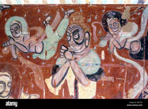 Mural painting, Mogao Caves museum, Dunhuang, Gansu province, China Stock Photo - Alamy