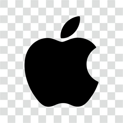 apple logo black isolated on transparent background 2520838 Vector Art at Vecteezy