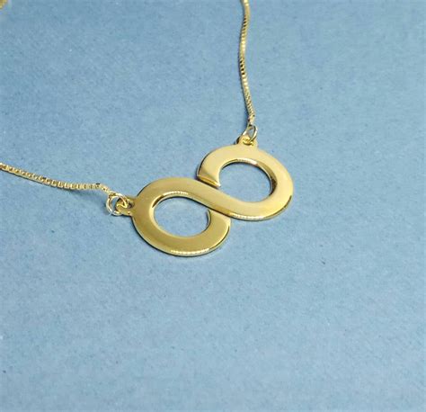 Infinity Necklace Gold Plated Infinity Symbol Pendant | Etsy