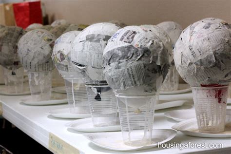 Paper Mache Light-Up Globes | Housing a Forest