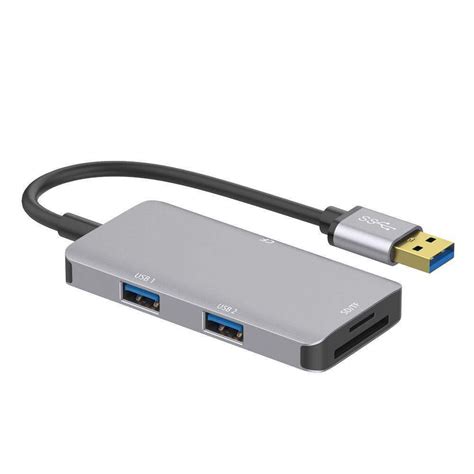 USB 3.0 To CF Adapter Converter, 2 USB3.0+SD+TF+CF Card Reader Hub Adapter For Windows Mac Linux ...