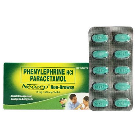 Neozep Non-Drowsy 10mg / 500mg 10 Tablets – DELICACIES ET AL