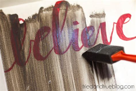 DIY Believe Rustic Christmas Art