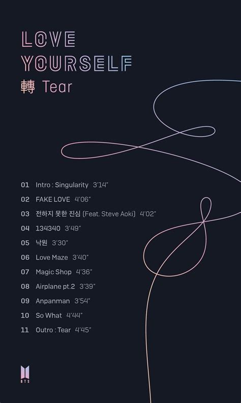 [BTS] 3RD OFFICIAL ALBUM - LOVE YOURSELF: TEAR 轉 - All 4 Versions (Y.O.U.R) / None | Bts love ...