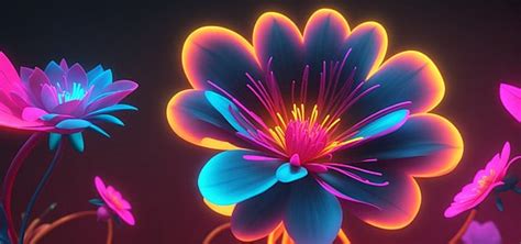 Neon Flower Background Image, Background Image, Neon Flower Background Image And Wallpaper for ...