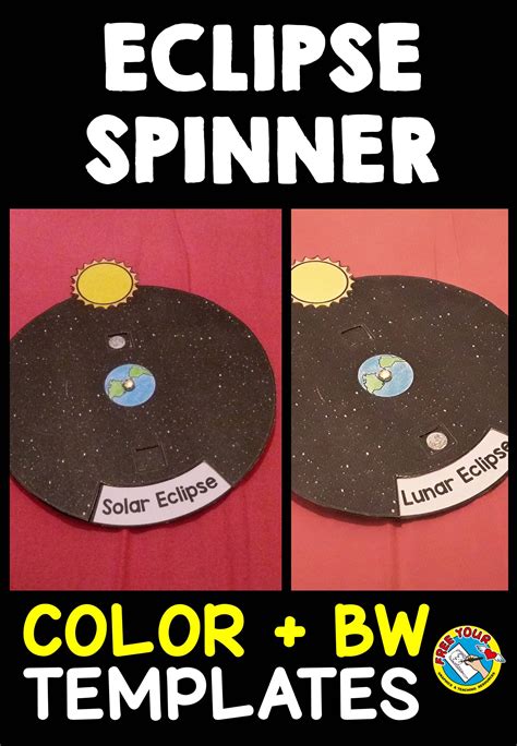 SOLAR AND LUNAR ECLIPSE CRAFTS WHEEL ACTIVITY SPINNER PRINTABLE SCIENCE | Solar and lunar ...