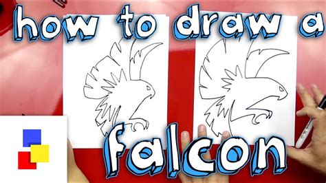 How To Draw A Falcon For Kids 1 draw a rectangle that will define the ...