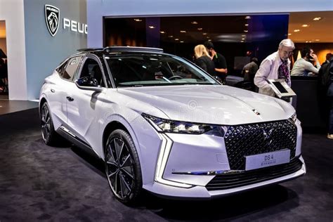 DS4 E-Tense Plug-in Hybrid Car at the Brussels Autosalon European Motor Show. Brussels, Belgium ...