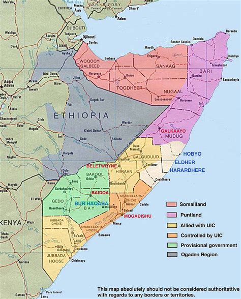 Large administrative map of Somalia. Somalia large administrative map | Vidiani.com | Maps of ...