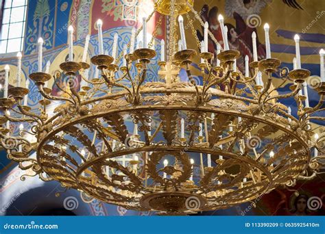 Candles in the Orthodox Church Stock Image - Image of golden, greece ...