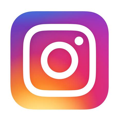 the instagram logo is shown in purple and pink colors, with a white circle on top