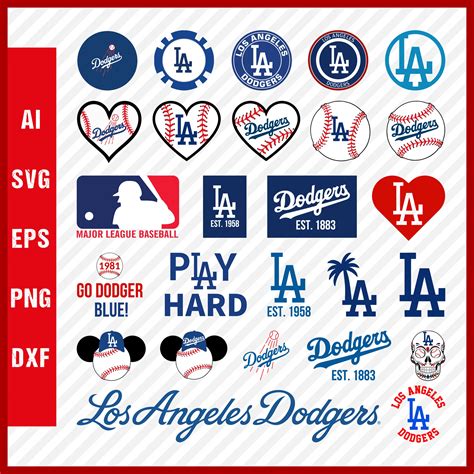 Los Angeles Dodgers Logo, LA Dodgers Svg Cut Files, Layered | Inspire Uplift