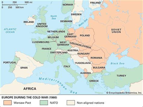 Map Of Europe During The Cold War - Venus Jeannine