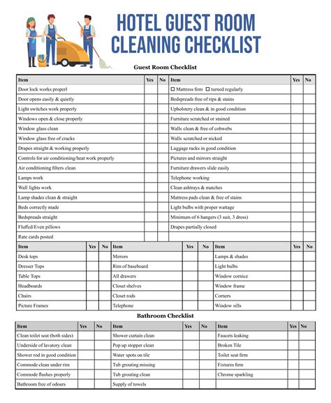 Hotel Housekeeping Checklist Printable | Printablee | Hotel ...