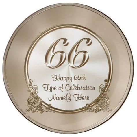 Personalized 66th Anniversary, 66th Birthday Gifts Porcelain Plate | Zazzle.com | 66th birthday ...