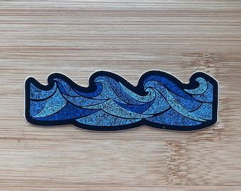 Blue Wave Sticker - Etsy