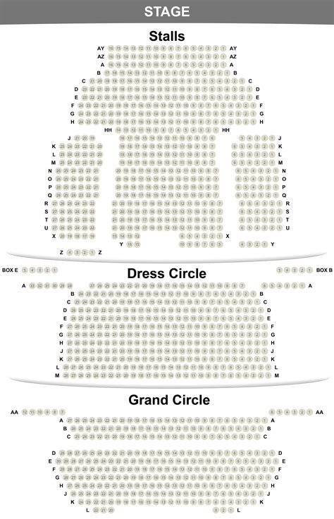 Seating Plan of The Aldwych Theatre