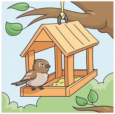 How to Draw a Bird Feeder - Really Easy Drawing Tutorial