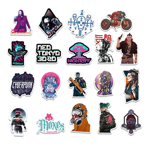 50pcs Cyberpunk 2077 stickers Ver 3.0 pc/ps4/Xbox | Etsy