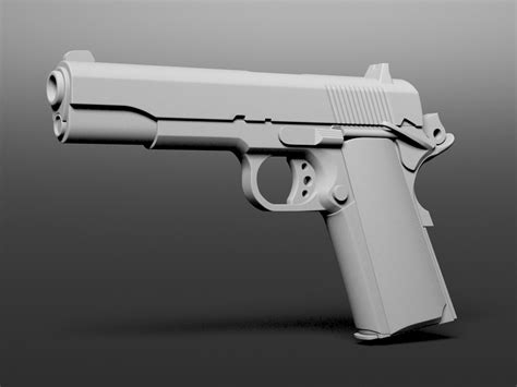 M1911 free 3D Model MAX | CGTrader.com