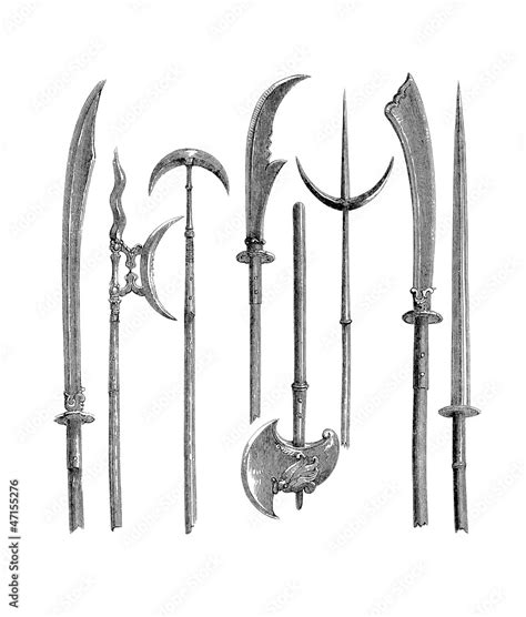 China : Ancient Weapons - Armes anciennes Illustration Stock | Adobe Stock