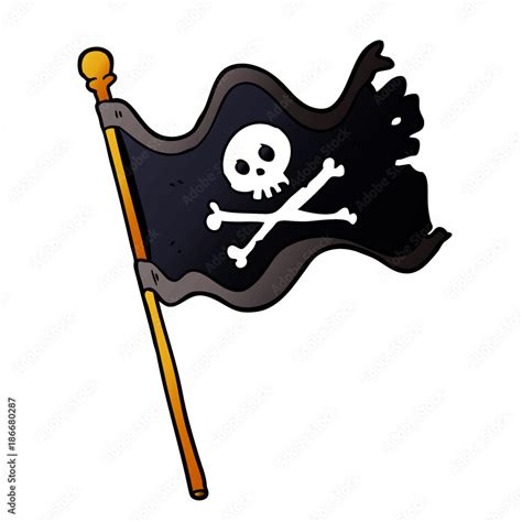 cartoon pirate flag Stock Vector | Adobe Stock