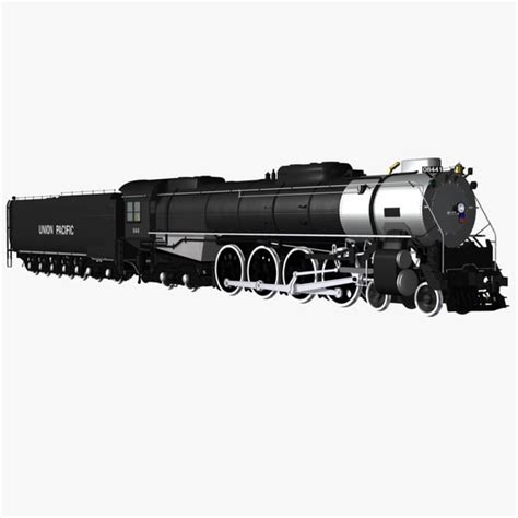 3d steam locomotive fef-4-8-4 train model