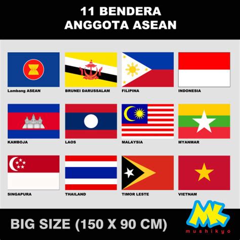 Jual Bendera Negara Asean Filipina Malaysia Singapura Thailand - Myanmar, 1 MUKA - Kota Bekasi ...