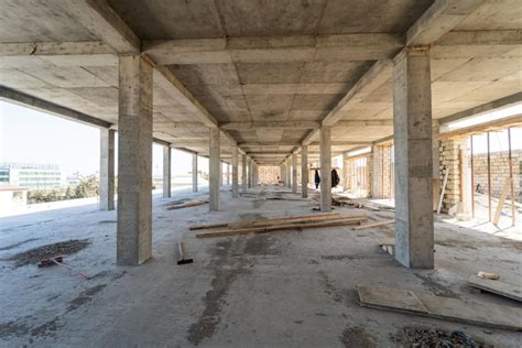 Premium Photo | A view of the inside of a building under construction