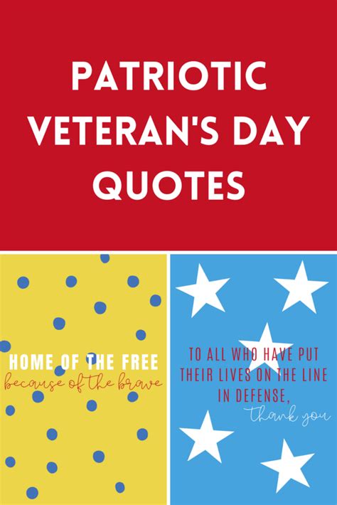 Patriotic Veteran's Day Quotes To Share - Darling Quote