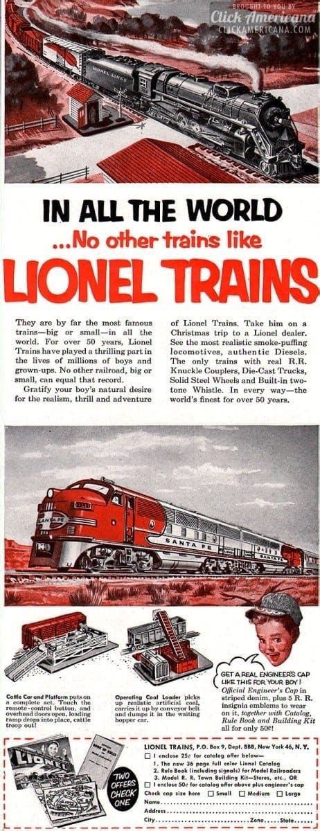 Lionel Trains: Vintage toy locomotives from the '50s - Click Americana