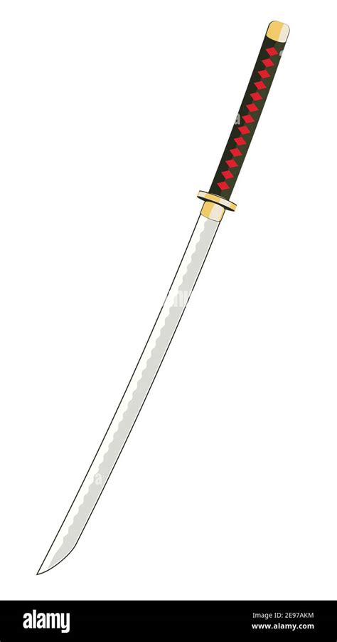 Traditional samurai weapon, Japanese katana sword design Stock Vector Image & Art - Alamy