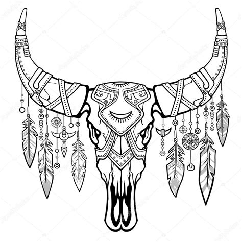 Cow Skull Coloring Pages