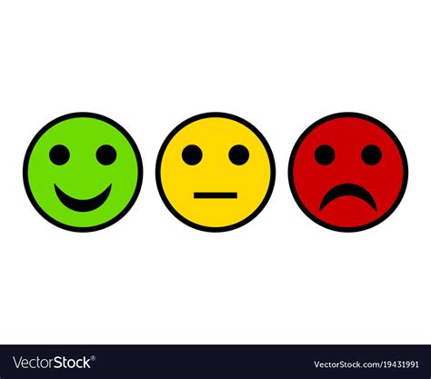 Three smileys on white Royalty Free Vector Image