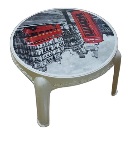 White,Black and Red Round Plastic Printed Table at Rs 450 in Lucknow