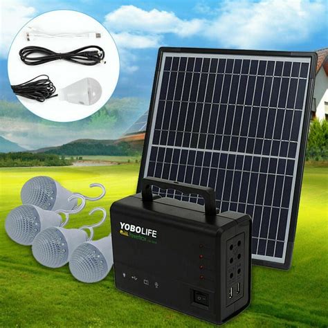 Free Shipping! Portable Solar Panel Power Generator Kit Battery Pack ...