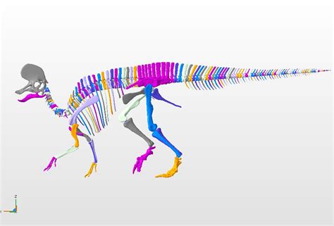 STL file Dinosaur Lambeosaurus complete skeleton・Template to download ...