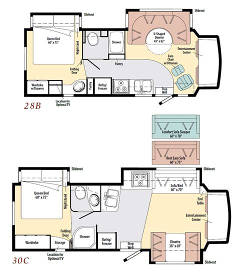 Winnebago Aspect class C motorhome floorplans - large picture