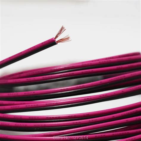 Pure copper 24AWG 2 pin Red Black cable , PVC insulated wire , 24 awg stranded wire Electric ...