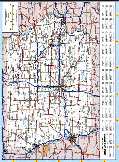 Map of Iowa roads and highways.Free printable road map of Iowa